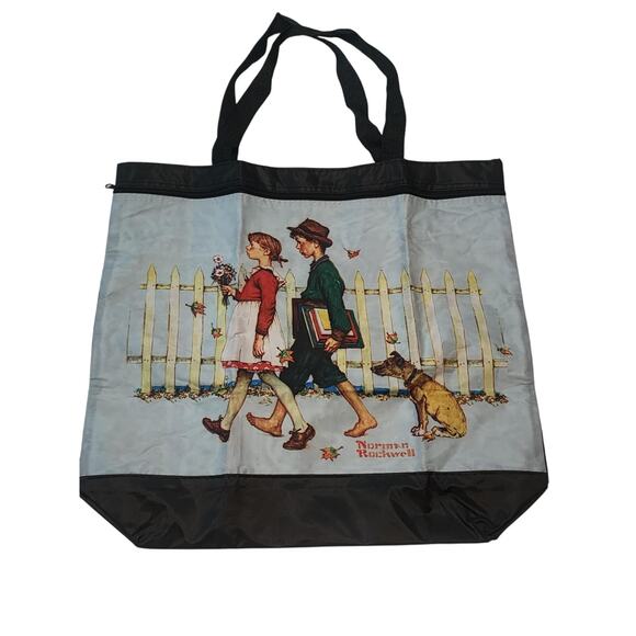 Norman Rockwell Large Tote Shopping Bag - Picture 1 of 6